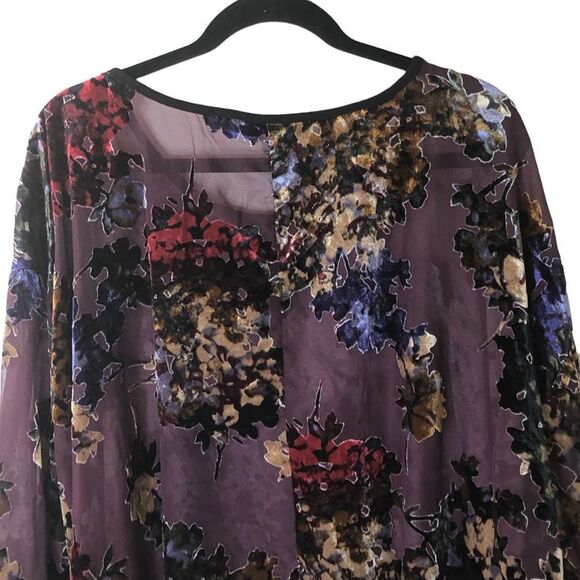 Avenue Floral Sheer Shirt Sz 22/24 - Picture 4 of 5
